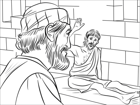 Peter Met A Paralyzed Man Called Aeneas Coloring Page